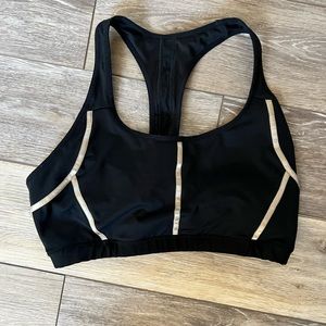 Champion Black Sports Bra with Cream Highlights